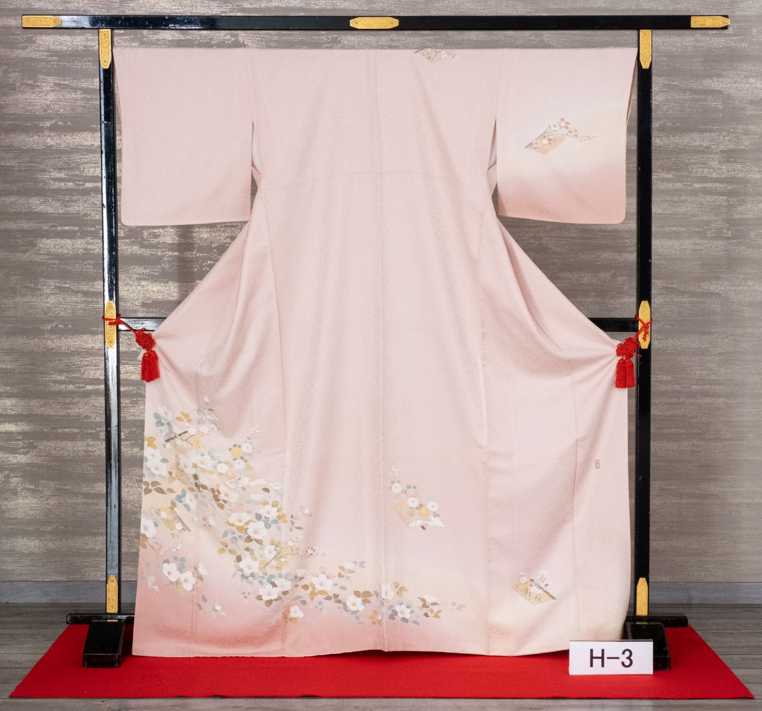 訪問着　ピンク