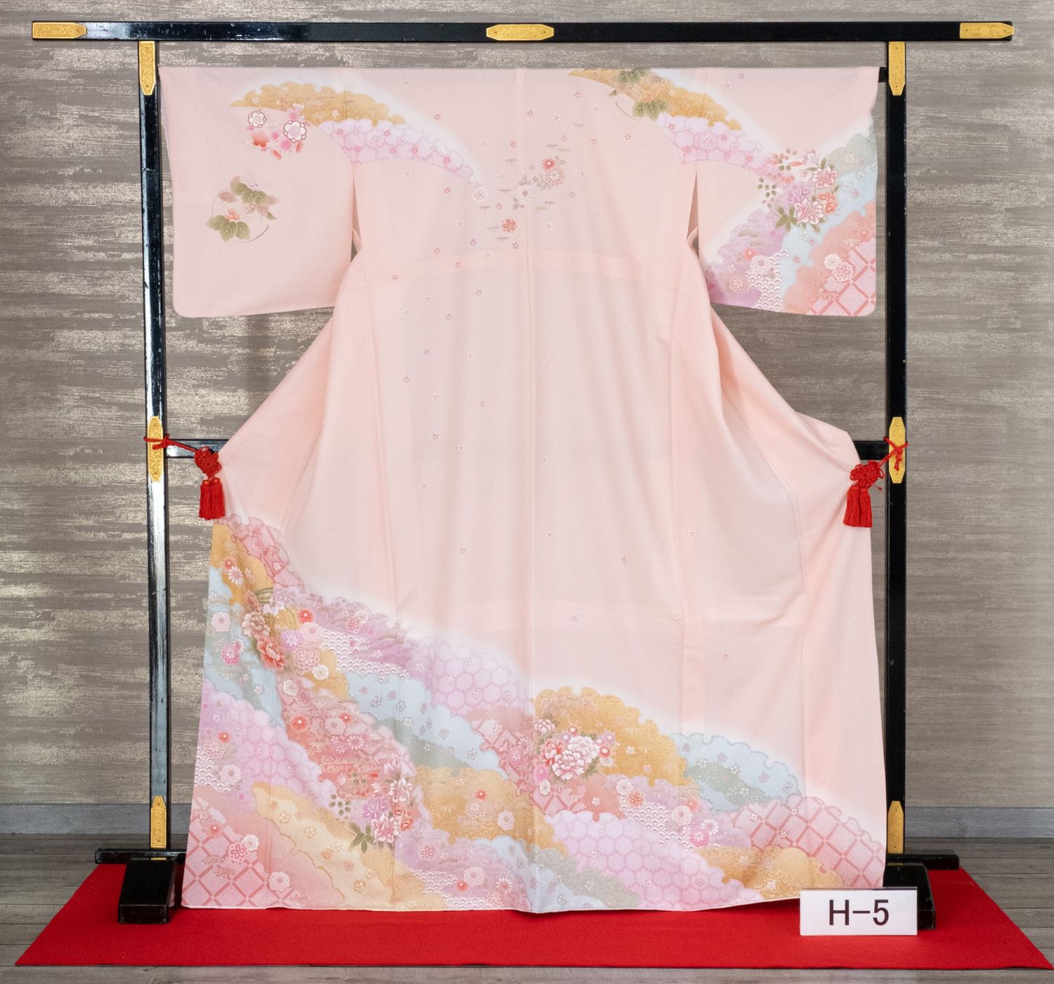 訪問着　ピンク