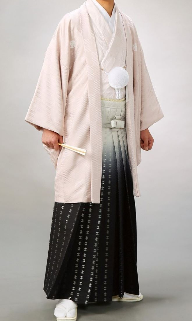 市松ピンク紋服