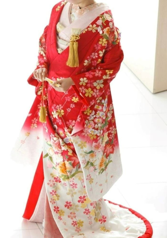 友禅枝垂れ桜に洋花丸